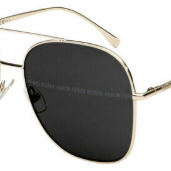 Fendi Women's Gold Aviator Sunglasses - Picture 2 of 2
